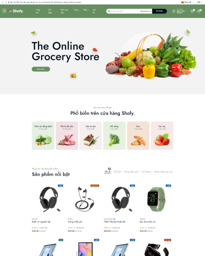 Thực Phẩm, Tạp Hóa & Nông Sản Sạch.